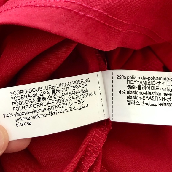 Zara,‎ Red, Long Puffy Sleeves, With Pleats, Fitted, Crop Top, NEW, Size, Small - Picture 11 of 12